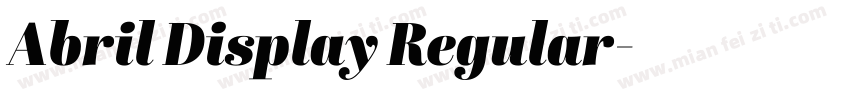 Abril Display Regular字体转换